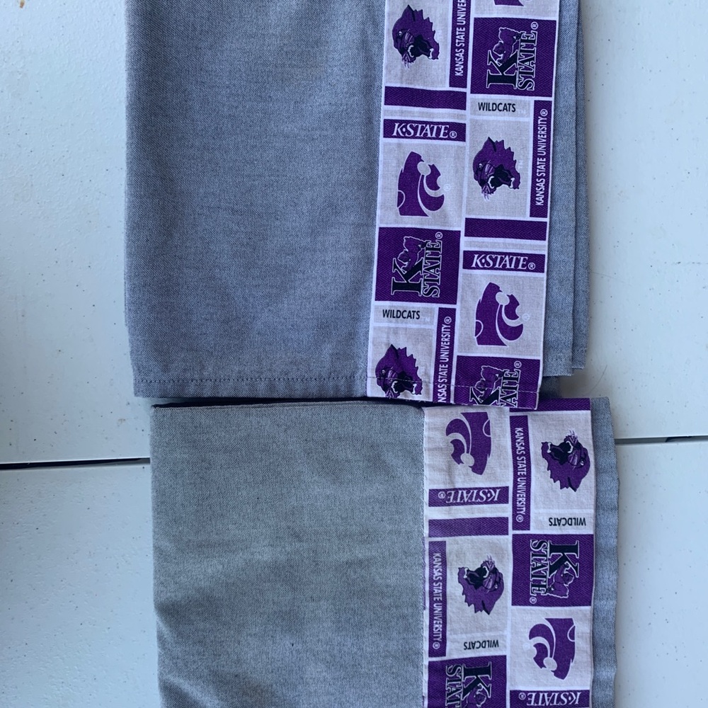 Set of two Kansas State Kitchen curtains